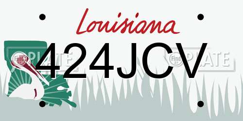 424JCV Louisiana License Plate