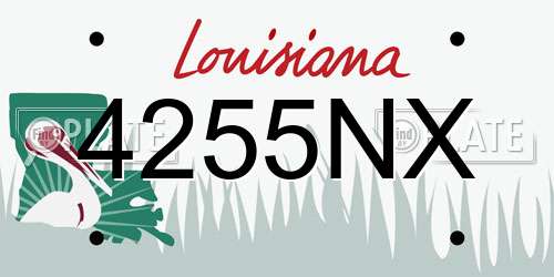 4255NX Louisiana License Plate