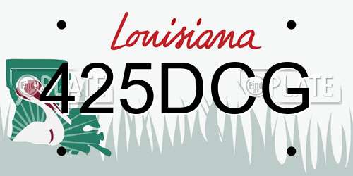 425DCG Louisiana License Plate