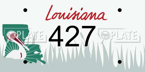 427 Louisiana License Plate