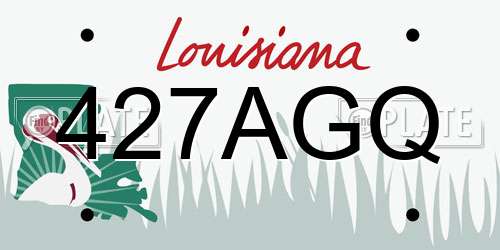 427AGQ Louisiana License Plate
