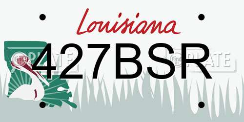 427BSR Louisiana License Plate