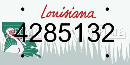 4285132 Louisiana License Plate