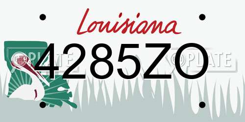 4285ZO Louisiana License Plate