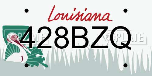 428BZQ Louisiana License Plate