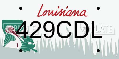 429CDL Louisiana License Plate
