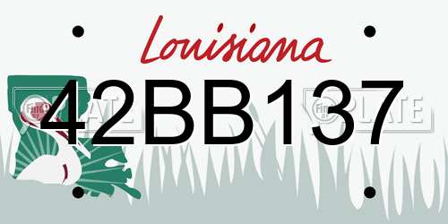 42BB137 Louisiana License Plate