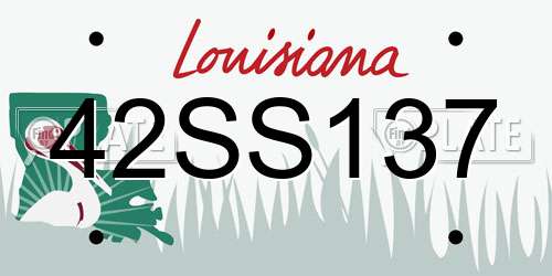 42SS137 Louisiana License Plate