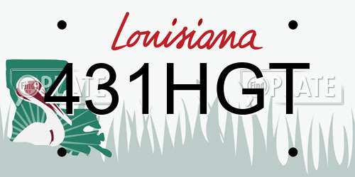 431HGT Louisiana License Plate
