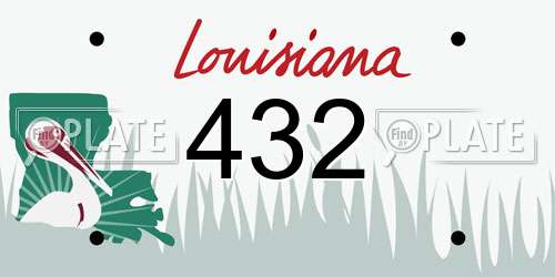432 Louisiana License Plate