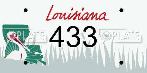 433 Louisiana License Plate