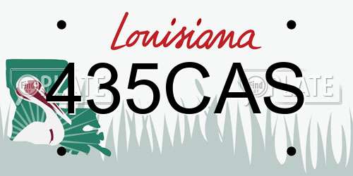 435CAS Louisiana License Plate