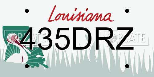 435DRZ Louisiana License Plate
