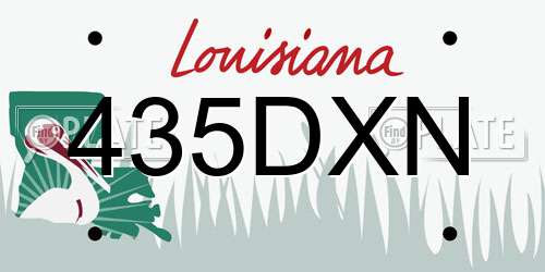 435DXN Louisiana License Plate