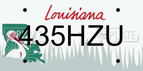 435HZU Louisiana License Plate