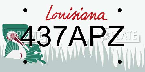 437APZ Louisiana License Plate