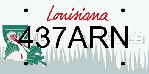 437ARN Louisiana License Plate