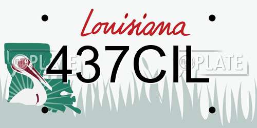 437CIL Louisiana License Plate
