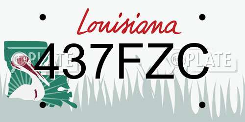 437FZC Louisiana License Plate