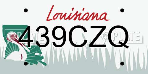 439CZQ Louisiana License Plate