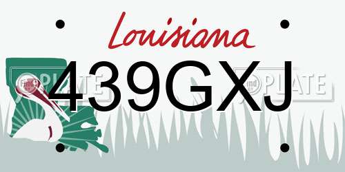 439GXJ Louisiana License Plate