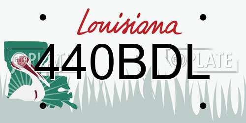 440BDL Louisiana License Plate