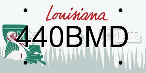 440BMD Louisiana License Plate