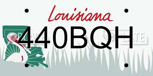 440BQH Louisiana License Plate