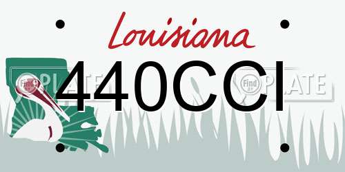 440CCI Louisiana License Plate