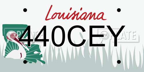 440CEY Louisiana License Plate