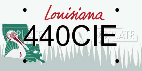 440CIE Louisiana License Plate