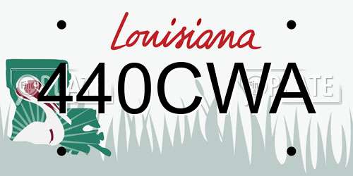 440CWA Louisiana License Plate