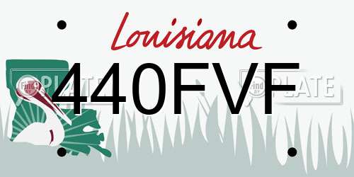 440FVF Louisiana License Plate