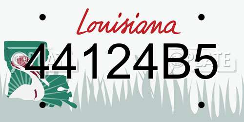 44124B5 Louisiana License Plate