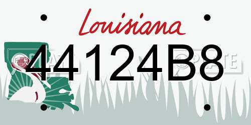 44124B8 Louisiana License Plate