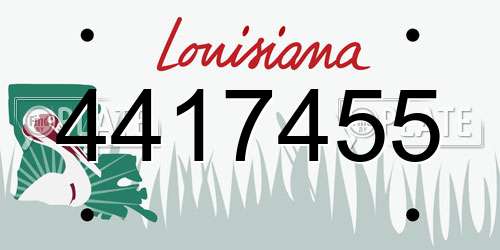 4417455 Louisiana License Plate