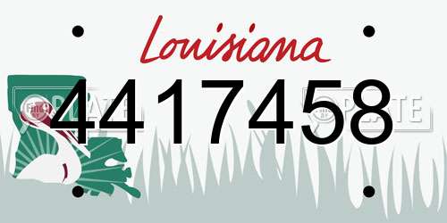 4417458 Louisiana License Plate