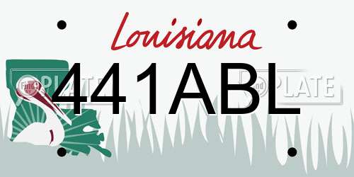 441ABL Louisiana License Plate