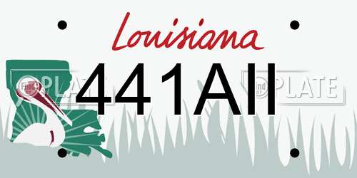 441AII Louisiana License Plate