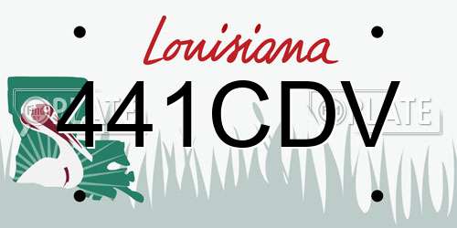 441CDV Louisiana License Plate