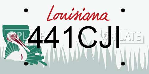 441CJI Louisiana License Plate