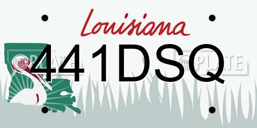 441DSQ Louisiana License Plate