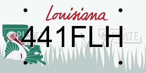 441FLH Louisiana License Plate
