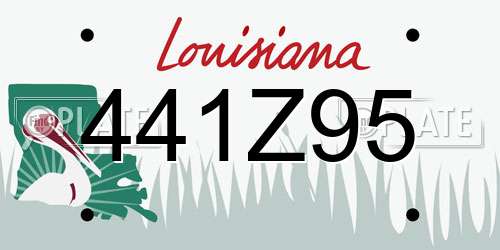 441Z95 Louisiana License Plate