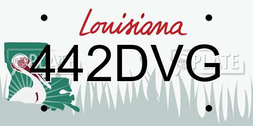 442DVG Louisiana License Plate