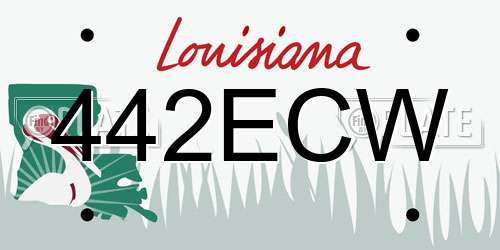 442ECW Louisiana License Plate