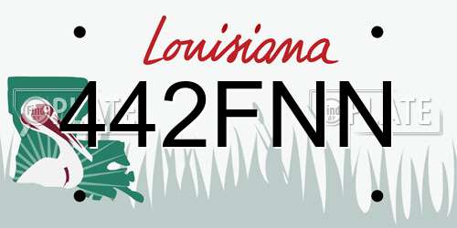 442FNN Louisiana License Plate