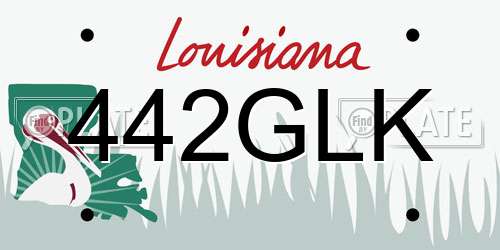 442GLK Louisiana License Plate