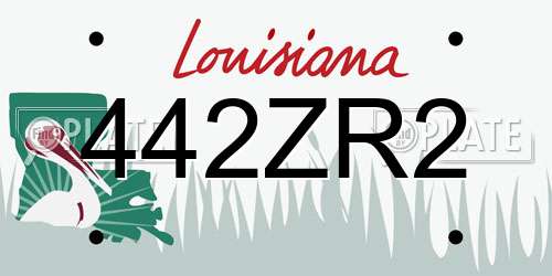 442ZR2 Louisiana License Plate