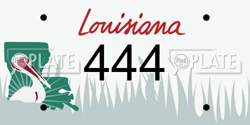 444 Louisiana License Plate
